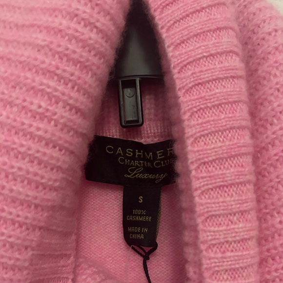 Charter Club Pink Half-Zip Turtleneck Sweater - Picture 7 of 7